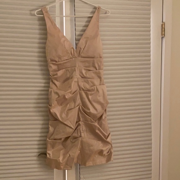 Pale pink shimmer layered mini dress. Size S - Picture 2 of 4